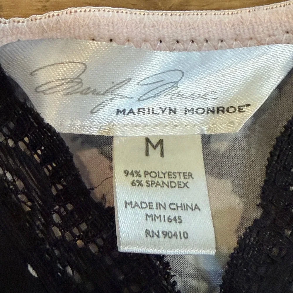Vtg Y2K Marilyn Monroe‎ Floral Lace Trim Chemise Nightgown Womens M Romantic